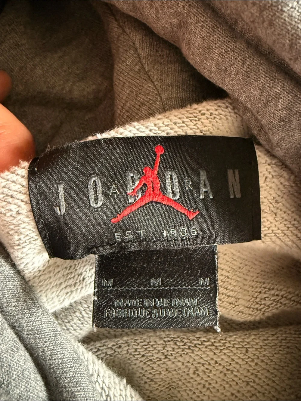 Jordan flight hoodie Adult medium grey